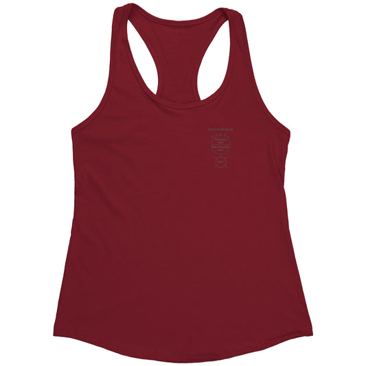 NEXT LEVEL WOMENS RACERBACK TANK Front and Back